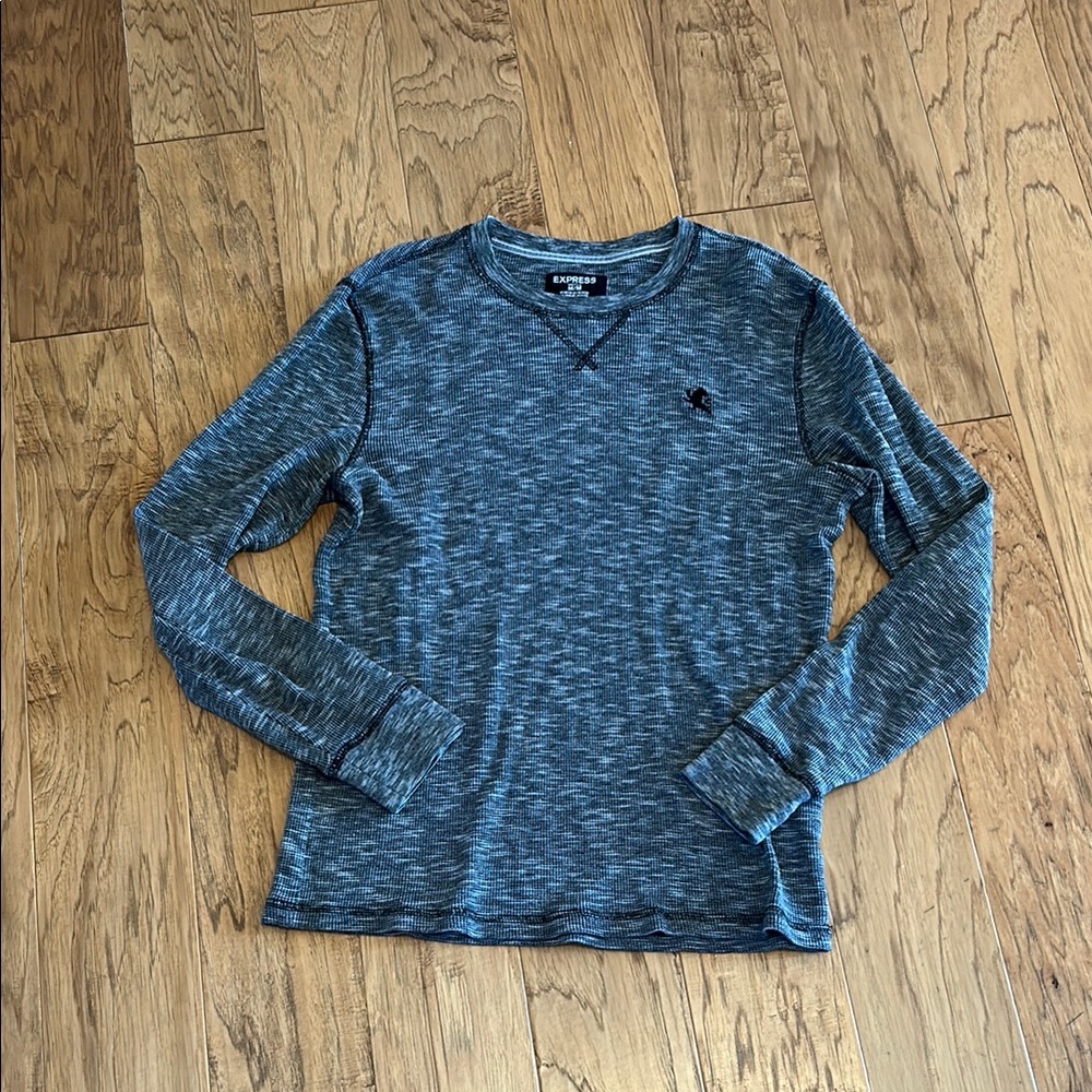 Charcoal Long Sleeve Waffle